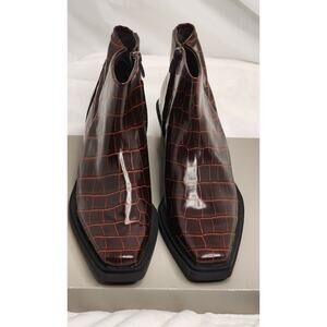 FrancoSarto Fina, Mahogany Western Bootie Size 9